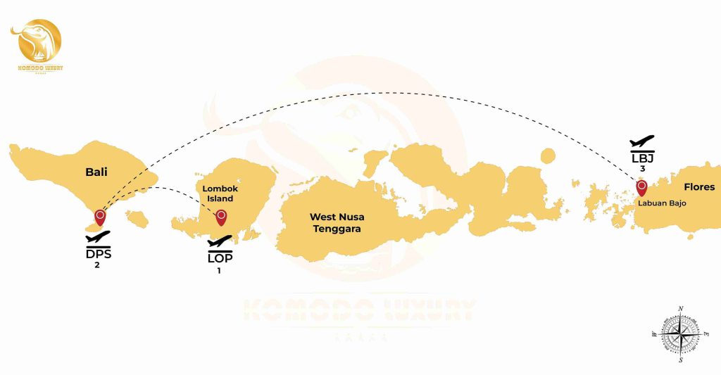 Lombok to Labuan Bajo Map