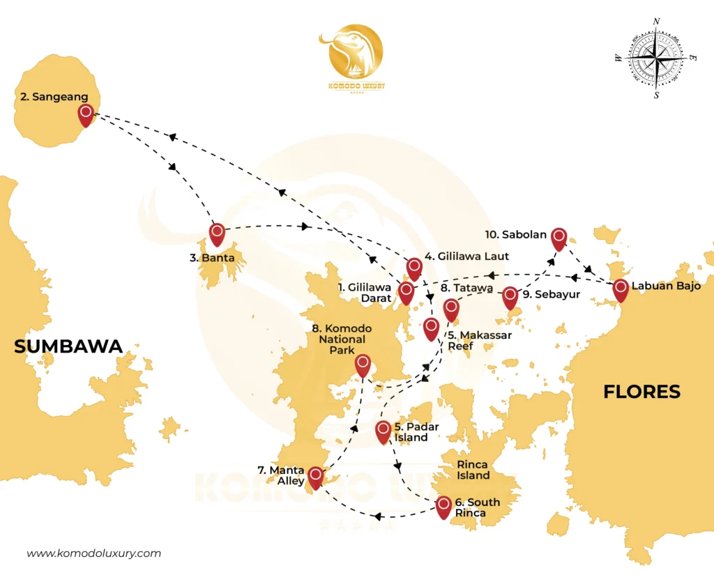 Maps 11D10N Komodo Tour | Komodo Luxury