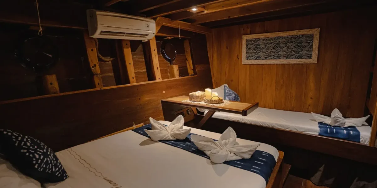 Teman Liveaboard Phinisi Boat Charter | Teman Liveaboard Celebes & Serem Cabin | Komodo Luxury