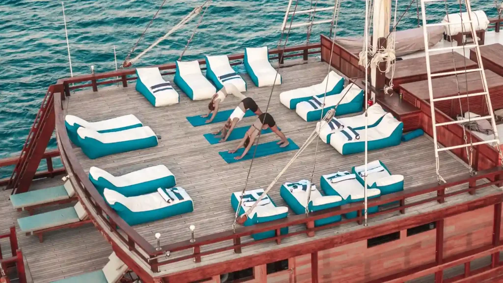 Yoga on Boat | Wellness Yacht Charter | Komodo Luxury