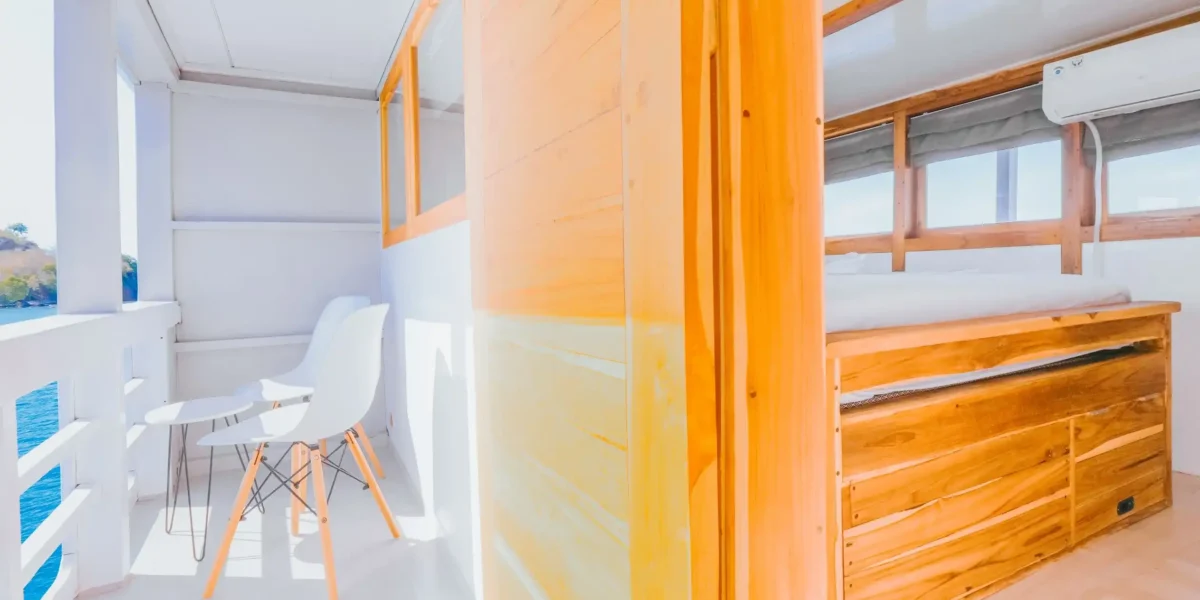 Bombana 2 Phinisi Cruise Boat Charter | Bombana 2 Private Balcony | Komodo Tour | Komodo Luxury