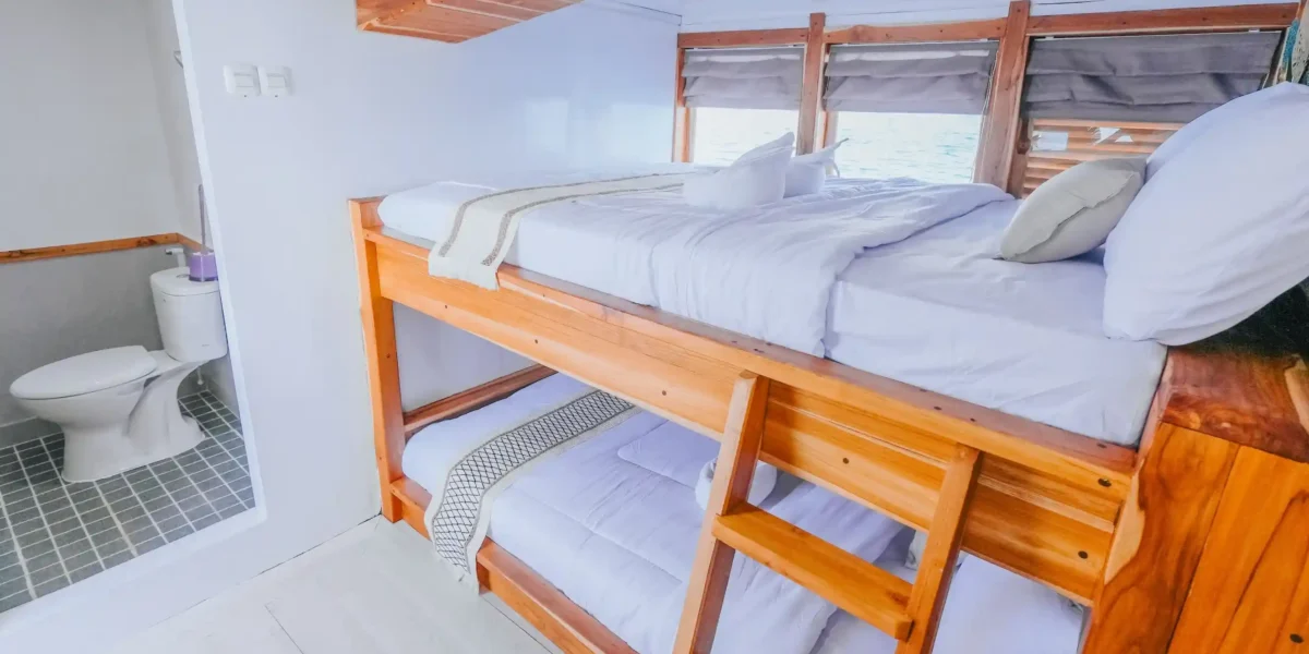 Bombana 2 Phinisi Cruise Boat Charter | Bombana 2 Sharing Cabin Upperdeck | Komodo Tour | Komodo Luxury