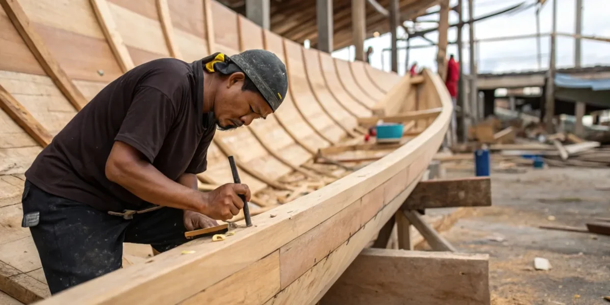 Indonesia Boat Construction | Wooden Yacht | Phinisi | Komoodo Luxury