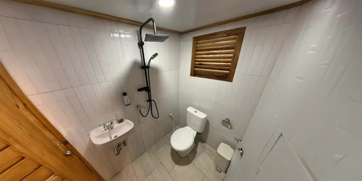 Ayvara Cruise  Boat Charter | Ayvara Cruise Superior Cabin Bathroom | Komodo Luxury