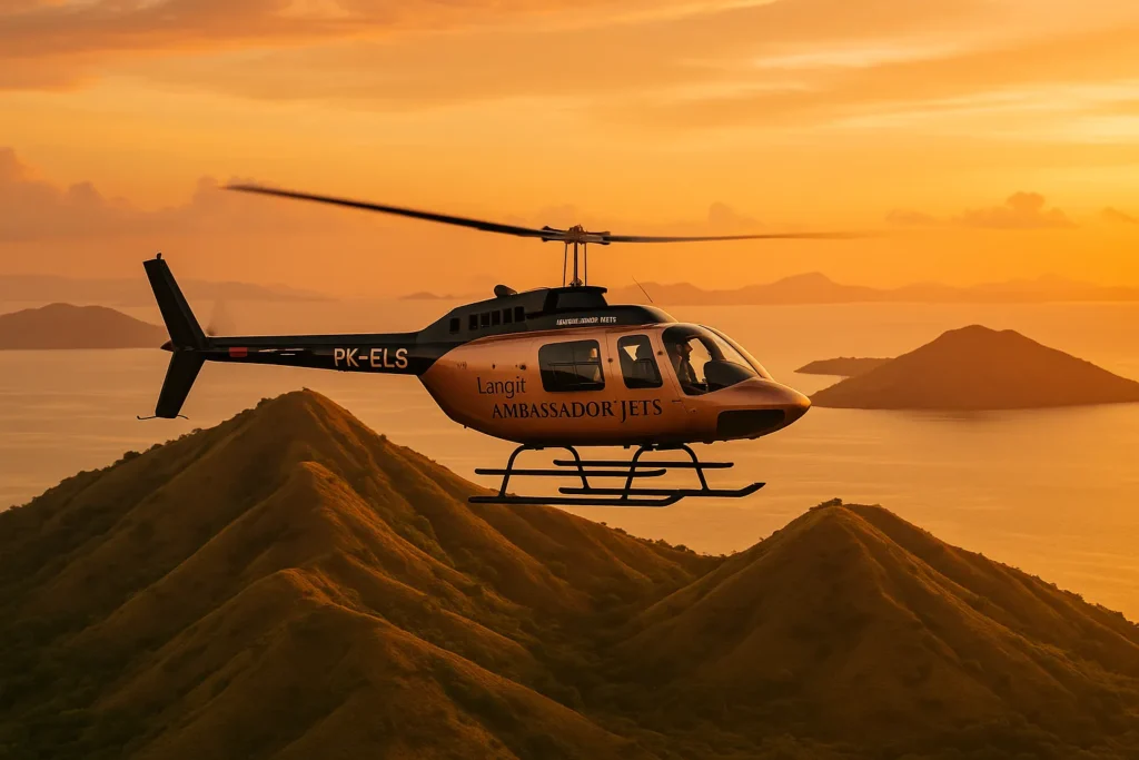 Sunset on Komodo Island | Heli Tour | Komodo Luxury