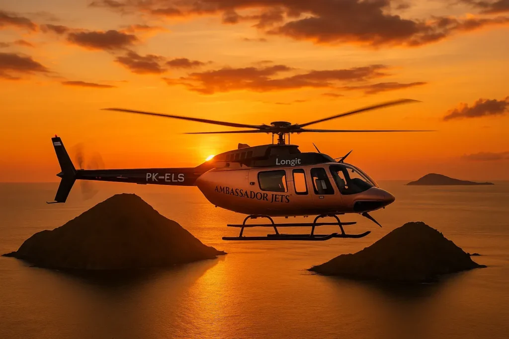 Sunset on Komodo Island | Heli Tour | Komodo Luxury