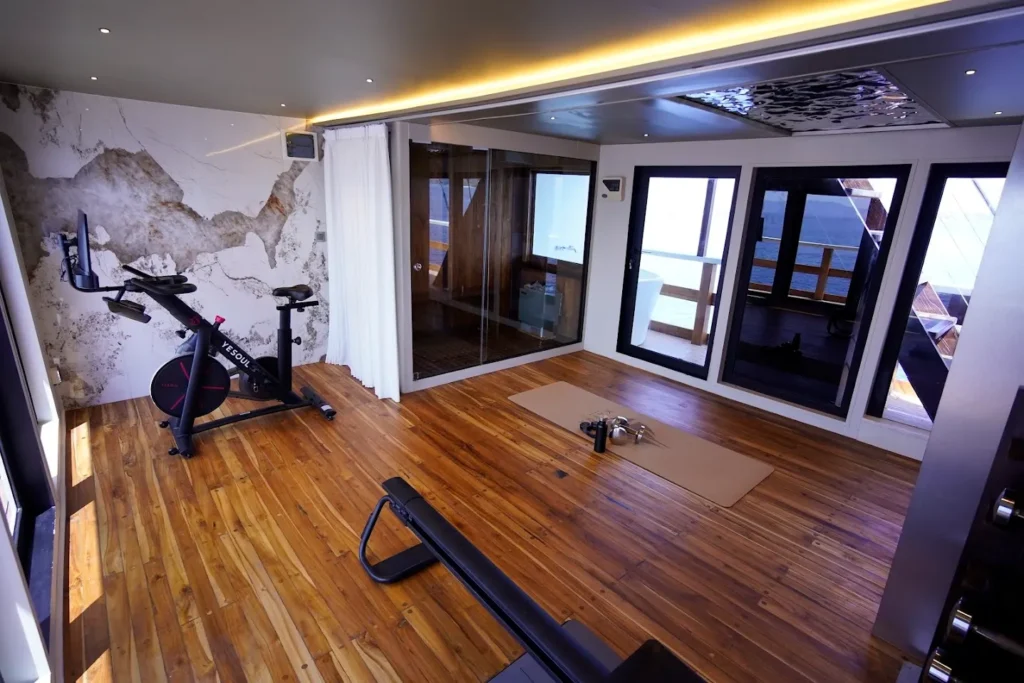 Gym and Sauna Kayra Phinisi | Kayra Phinisi Boat Charter | Komodo Luxury