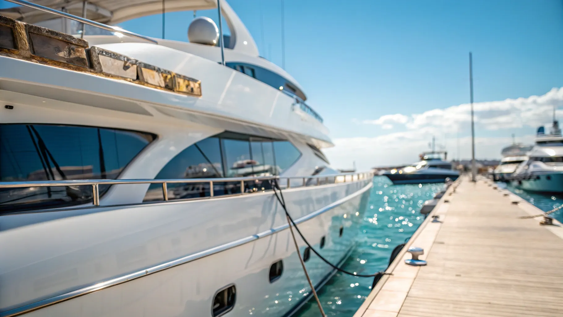 Yacht in a Marina | Boat Repair Service | Komodo Luxury