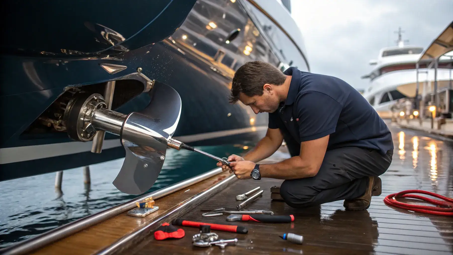 Propeller Shaft Inspections | Boat Repair | Komodo Luxury