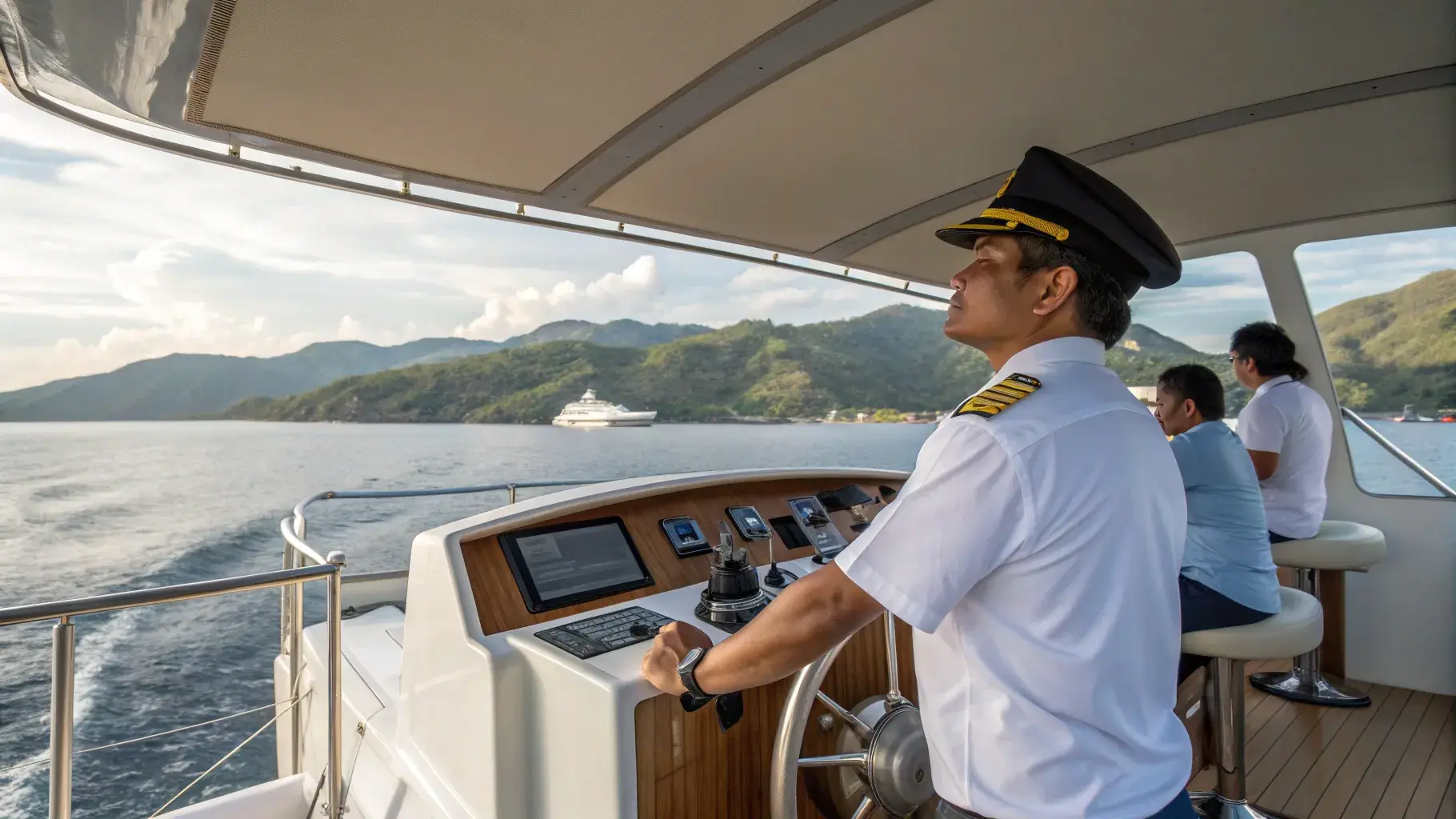 The air-conditioned main-deck saloon of a Phinisi charter yacht
