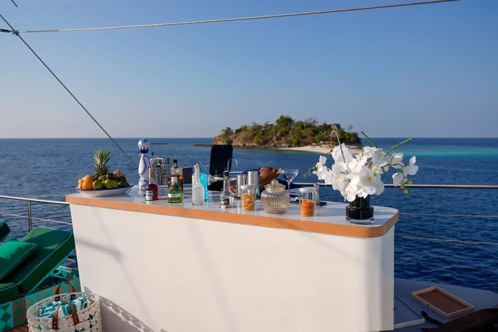 Bar on Kayra | Kayra Boat Charter | Komodo Luxury