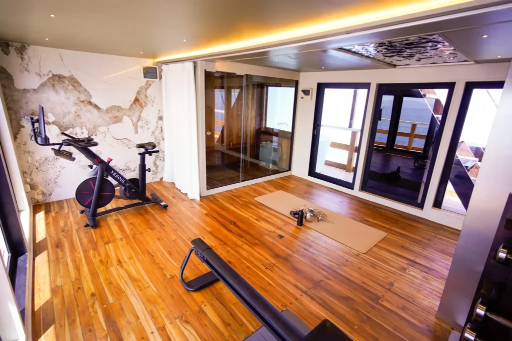 Gym on Kayra Phinisi Yacht | Kayra Boat Charter | Komodo Luxury