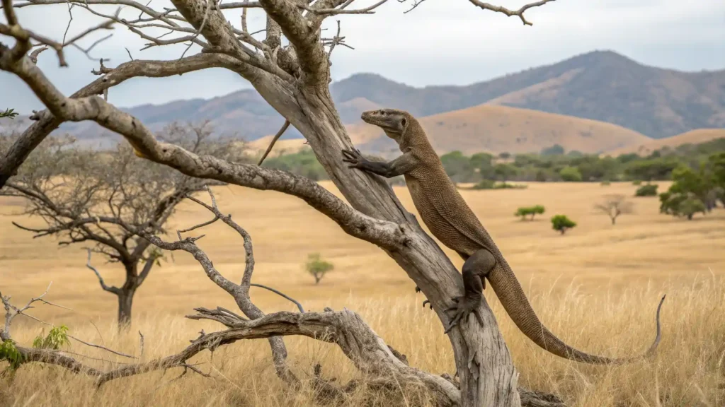 Komodo Dragon Climb a Tree | Komodo Island Tour | Komodo Luxury