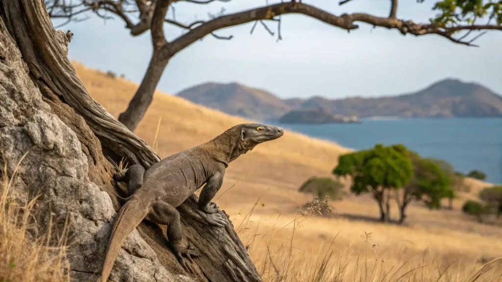 Komodo Dragon Climb a Tree | Komodo Island Tour | Komodo Luxury