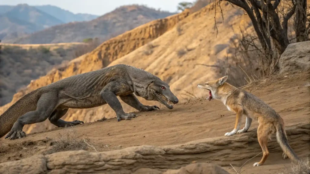 Komodo Dragon vs Coyote | Komodo Island Tour | Komodo Luxury