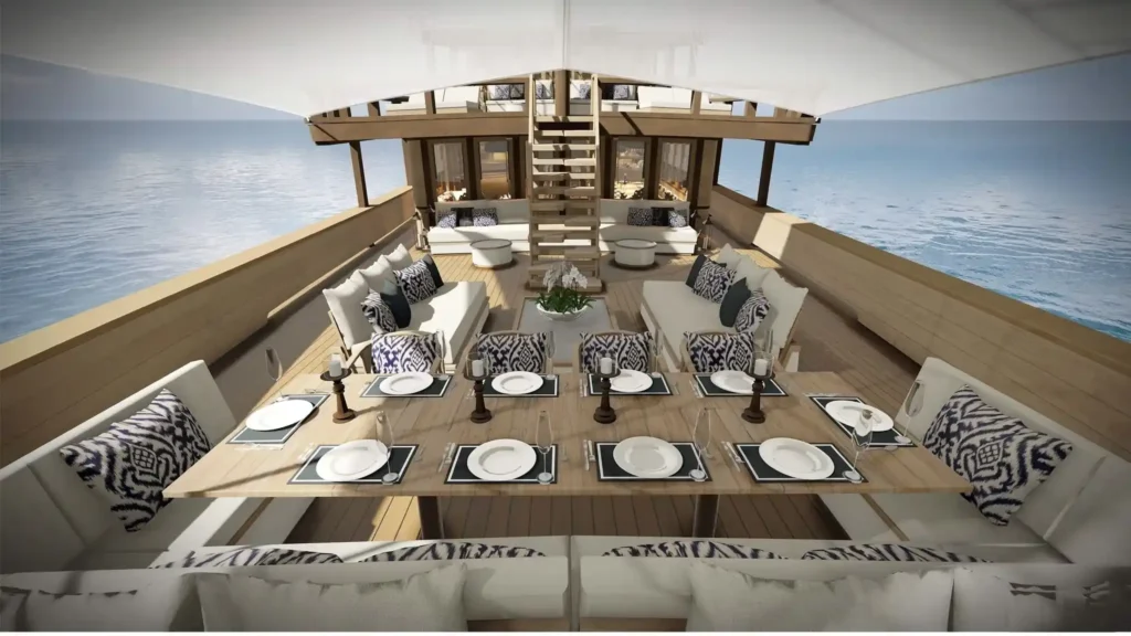 Otium Phinisi | Outdoor Dining Area Otium Phinisi | Komodo Luxury