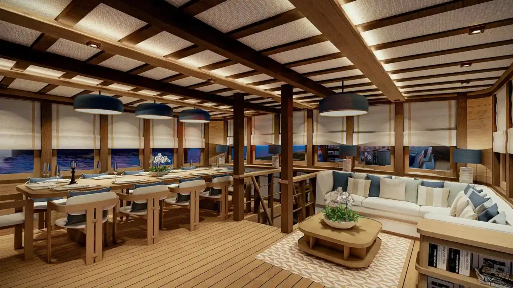 Otium Phinisi | Indoor Lounge Chill Area Otium Phinisi | Komodo Luxury