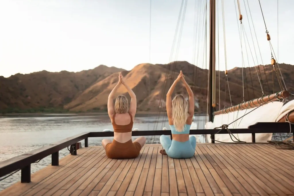 Yoga on Boat | Wellness Yacht Charter | Komodo Luxury