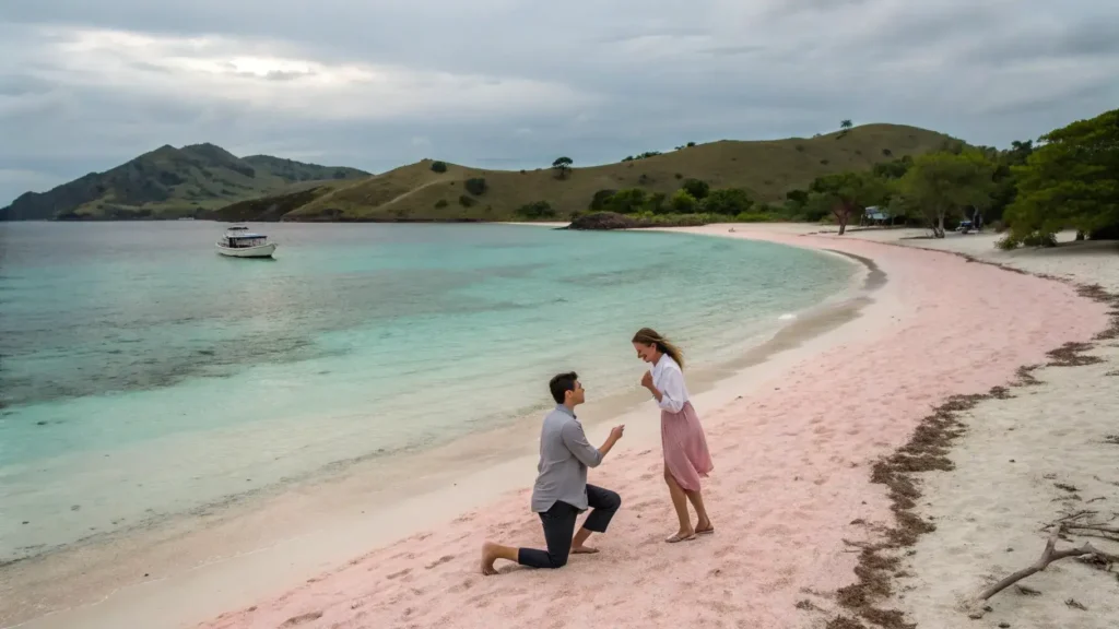 Pink Beach Valentine Proposal in Komodo | Komodo Island tour | Komodo Luxury