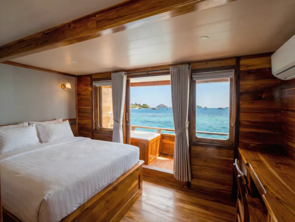 Suite Cabin 1 Naturalia Cruise Phinisi | Luxury Yacht Charter Komodo | Komodo Luxury