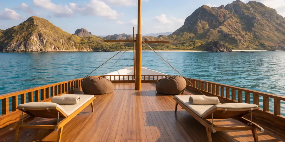 Serenity Deck & Entertainment Facilities | Blesing Liveaboard Boat Charter | Komodo Luxury